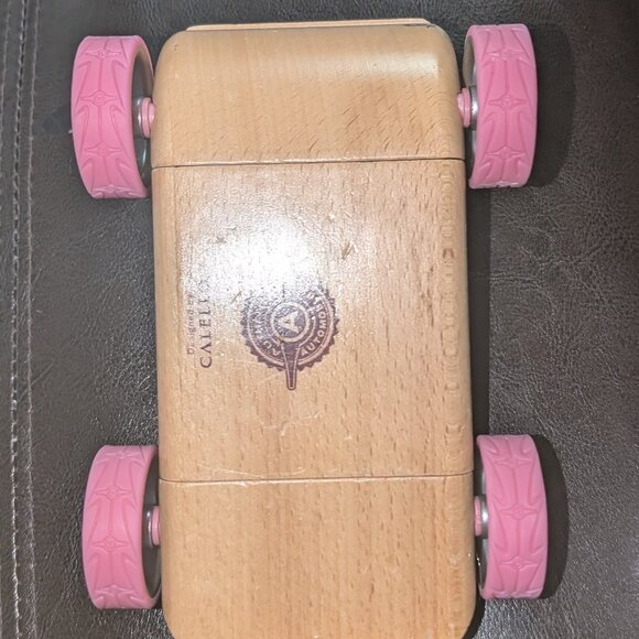 Automoblox Pink/natural Wood Wooden Toy Car C9p rare - Picture 4 of 10